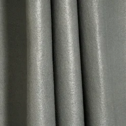 Rideau thermique DYLREV satin gris 140x240 cm, œillets, doublure opaque.