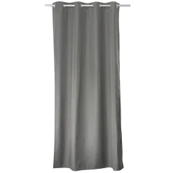Rideau thermique en microfibre doublée (135x240 cm - Gris clair)