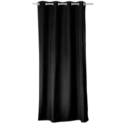 Rideau thermique en microfibre doublée (135x180 cm - Noir)