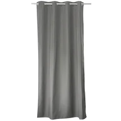 Rideau thermique en microfibre doublée (135x180 cm - Gris clair)