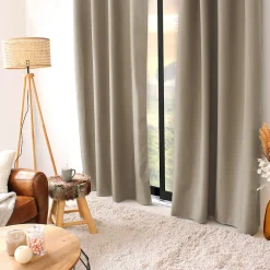Rideau thermique en microfibre doublée (135x240 cm - Naturel)