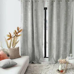 Rideau thermique en velours doublé polaire