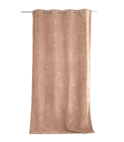 Rideau thermique en velours tramé "Velvet" - 140x260cm - pêche