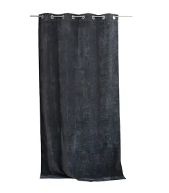 Rideau thermique en velours tramé "Velvet" - 140x260cm - Gris anthracite