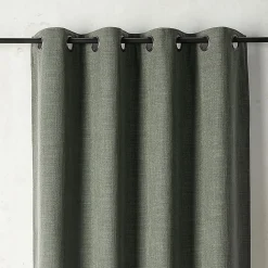 Rideau thermique et obscurcissant à envers polaire à oeillets (135x260 cm - Vert)