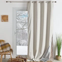 Rideau thermique et occultant hiver - été (140x260 cm - Ecru)