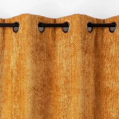 Rideau thermique et phonique velours chenille (135x260 cm - Jaune)