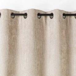 Rideau thermique et phonique velours chenille (135x260 cm - Blanc cassé)