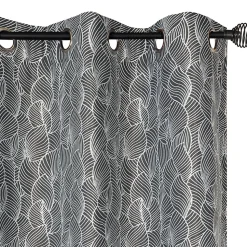 Rideau Thermique Fantaisie à œillets 135x240cm, prêt à Poser Anthracite.
