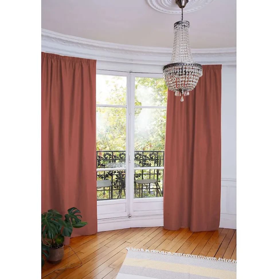 Rideau thermique Galon fronceur Rouge MC7005 130 x 250 (LxH)
