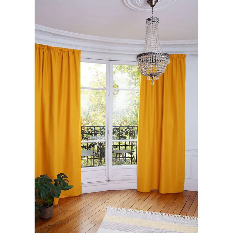 Rideau thermique Galon fronceur Jaune MC215 130 x 250 (LxH)