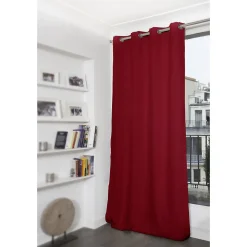 Rideau thermique occultant Oeillets Rouge MC330 140 x 300 (LxH)