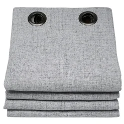 Rideau thermique occultant Oeillets Gris MC733 130 x 260 (LxH)