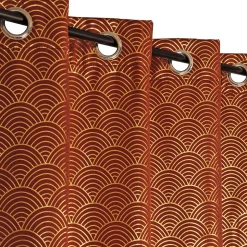 Rideau Thermique Occultant Bordeaux à Motifs Arc-en-Ciel 140x240cm