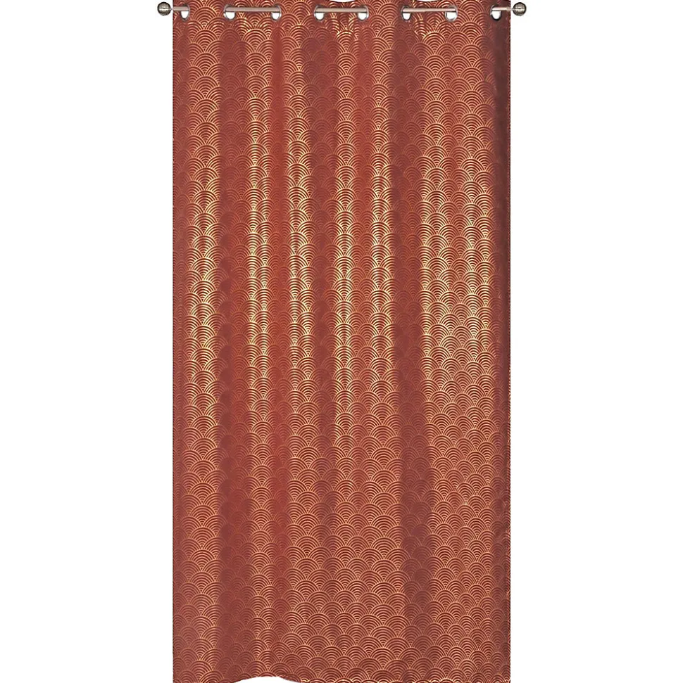 Rideau Thermique Occultant Bordeaux à Motifs Arc-en-Ciel 140x240cm