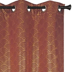 Rideau Thermique Occultant Bordeaux à Motifs Arc-en-Ciel 140x240cm