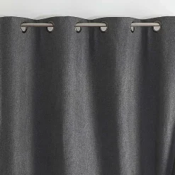 Rideau thermique phonique et semi occultant KONFOR (140x180 cm - Gris anthracite)