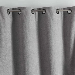 Rideau thermique phonique et semi occultant KONFOR (140x180 cm - Gris Perle)