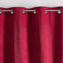 Rideau thermique phonique et semi occultant KONFOR (140x300 cm - Rouge)