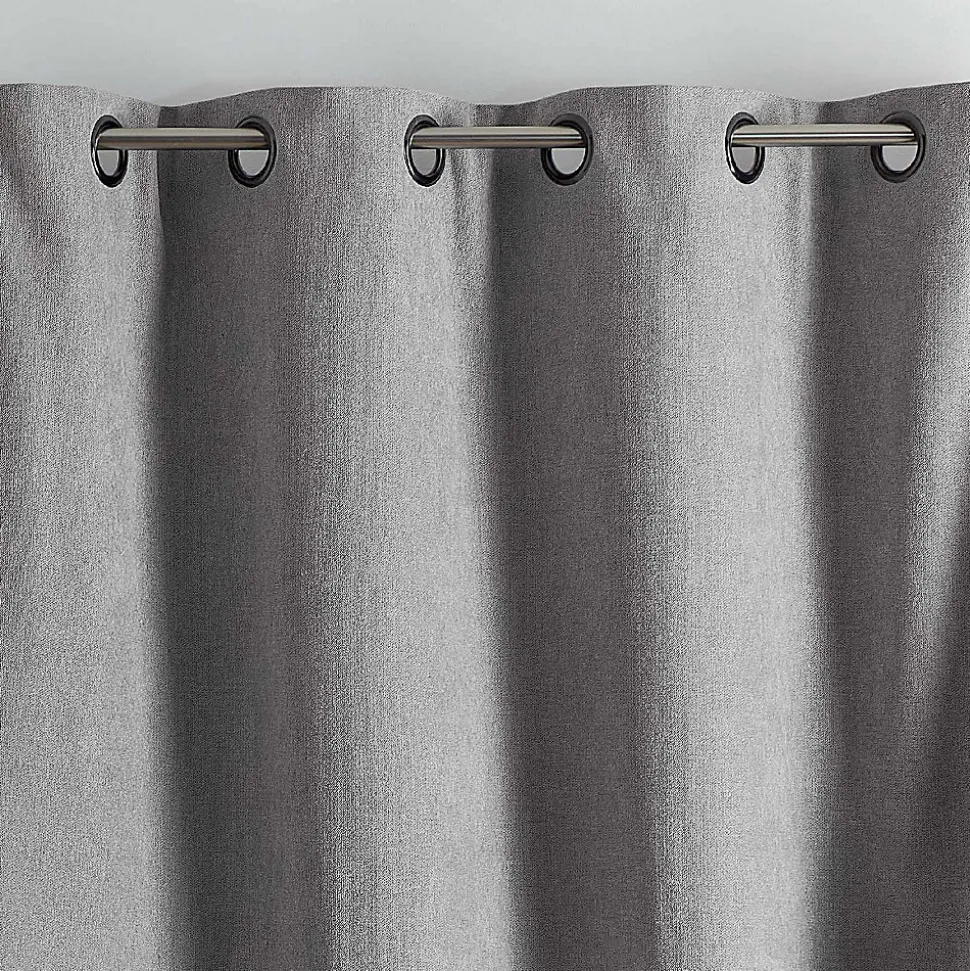 Rideau thermique phonique et semi occultant KONFOR (140x260 cm - Gris Perle)