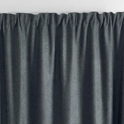 Rideau thermique phonique et semi occultant à galons fronceurs KONFOR (140x260 cm - Gris anthracite)