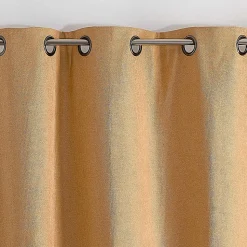 Rideau thermique phonique et semi occultant KONFOR (140x180 cm - Jaune Ocre)