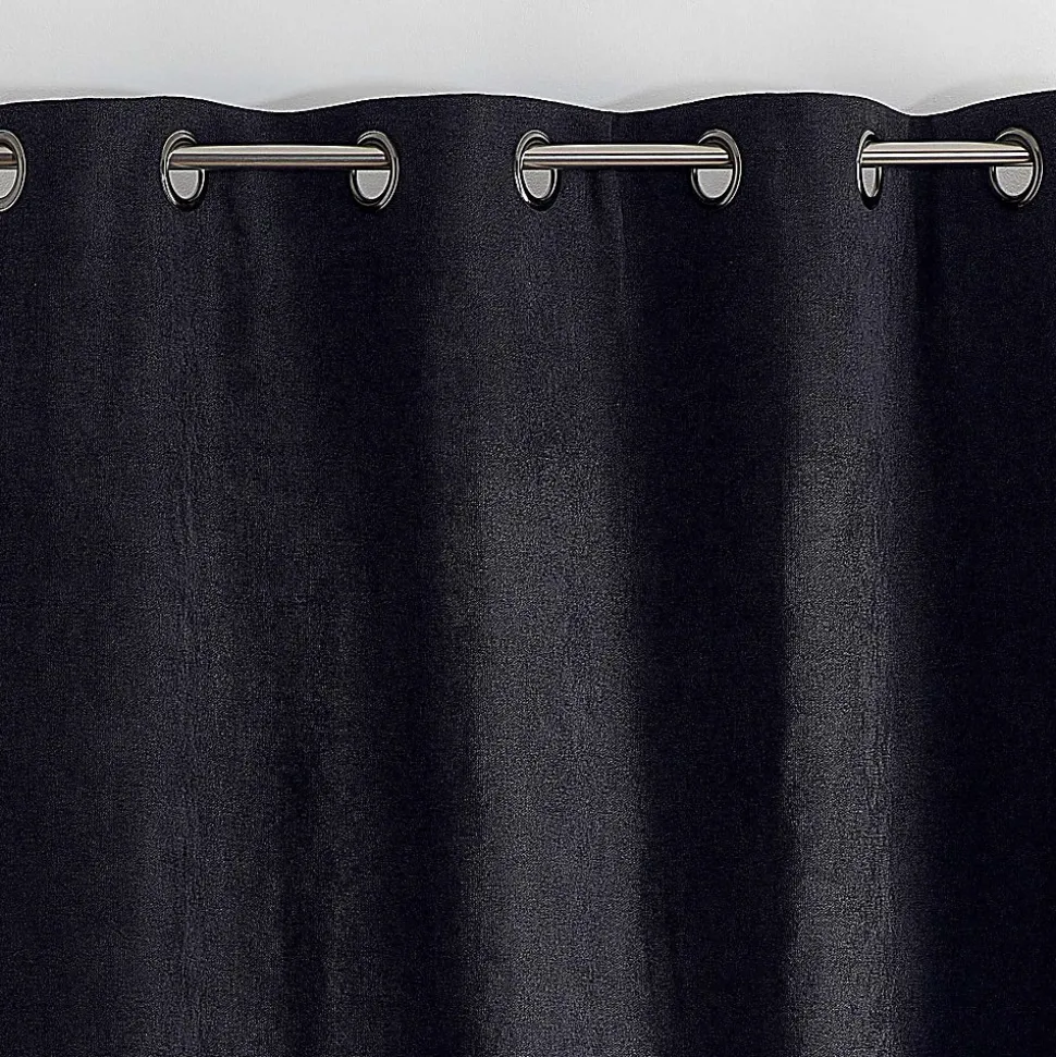 Rideau thermique phonique et semi occultant KONFOR (140x260 cm - Noir)