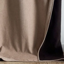 Rideau thermique phonique et semi occultant KONFOR (140x260 cm - Beige)