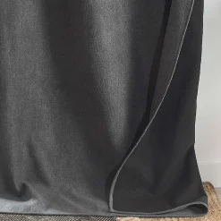 Rideau thermique phonique et semi occultant KONFOR (250x260 cm - Gris anthracite)