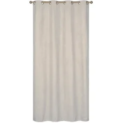Rideau Thermique suédine doublé polaire 140x240cm, Prêt a Poser, Beige