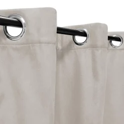 Rideau Thermique suédine doublé Polaire 140x180cm, Prêt à Poser Spécial petite hauteur, Beige