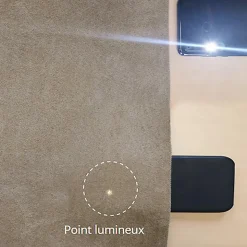 Rideau Thermique suédine doublé polaire 140x240cm, Prêt a Poser, Taupe