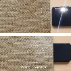 Rideau Thermique Velours frappé doublé polaire à œillets 140x240cm prêt a poser, Taupe