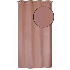 Rideau Thermique Velours frappé doublé polaire à œillets 140x240cm prêt a poser, Vert