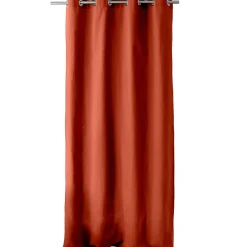 Rideau uni 100% coton - 135x240cm - Terre cuite