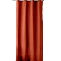 Rideau uni 100% coton - 135x240cm - Terre cuite