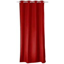 Rideau uni isolant et thermique (140x240 cm - Rouge)