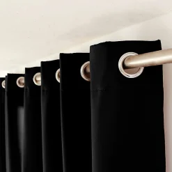 Rideau uni isolant et thermique (140x180 cm - Noir)