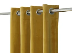 Rideau Velvet Valgreta jaune l.140 x H.260 cm