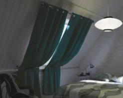 Rideau Velvet Valgreta vert l.140 x H.260 cm