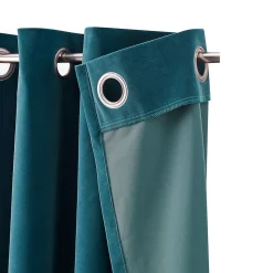 Rideau Velvet Valgreta vert l.140 x H.260 cm