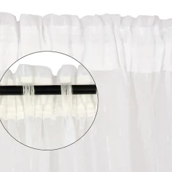 Rideau Voilage à Galon Fronceur Blanc 140x240cm - Élégance et Polyvalence pour Votre Intérieur