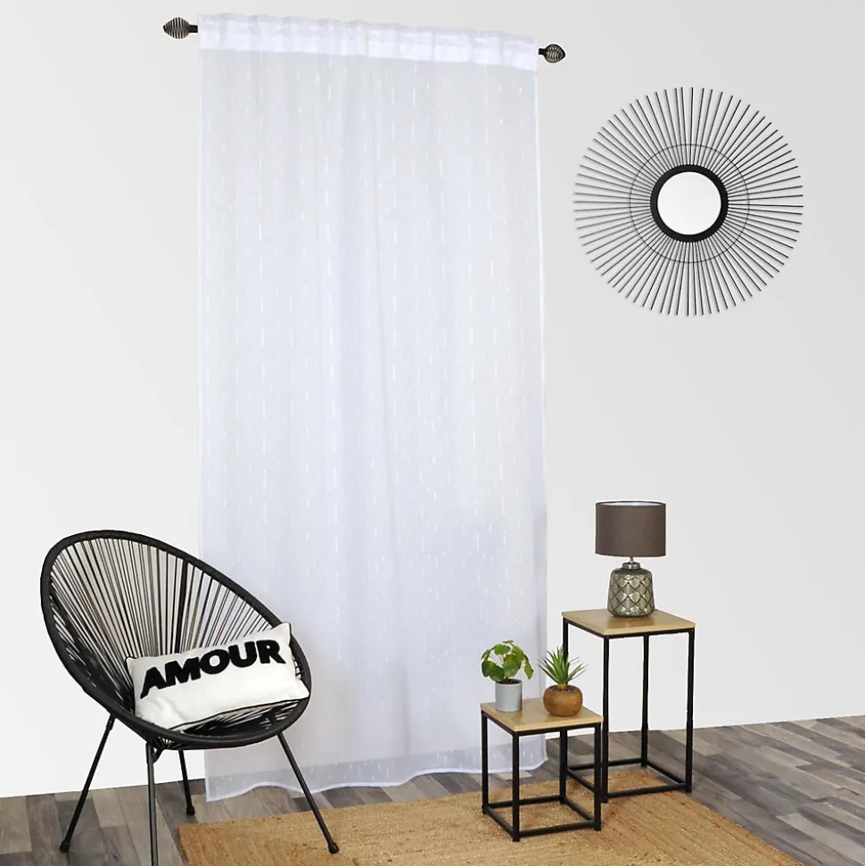 Rideau Voilage à Galon Fronceur Blanc 140x240cm - Élégance et Polyvalence pour Votre Intérieur