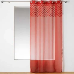 Rideau Voilage à Oeillets "Sahara Top" 140x240cm Terracotta
