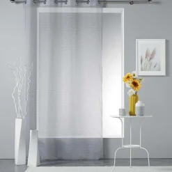 Rideau Voilage à oeillets "Stellaire" 140x240cm Gris