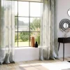 Rideau Voilage Jacquard "Enzo" 140x260cm Gris