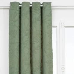 Rideau Willow jacquard vert céladon 135x260cm - Atmosphera