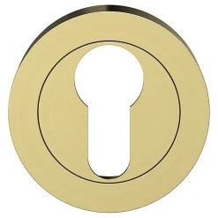 Rosace de fonction rond à visser GoodHome Duod effet laiton satin or Ø50mm