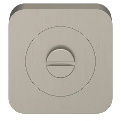 Rosace de fonction rond à visser à condamnation GoodHome Duod effet nickel satin gris Ø52.5mm