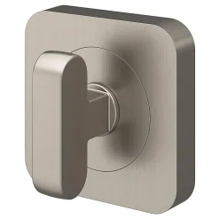 Rosace de fonction rond à visser à condamnation GoodHome Duod effet nickel satin gris Ø52.5mm